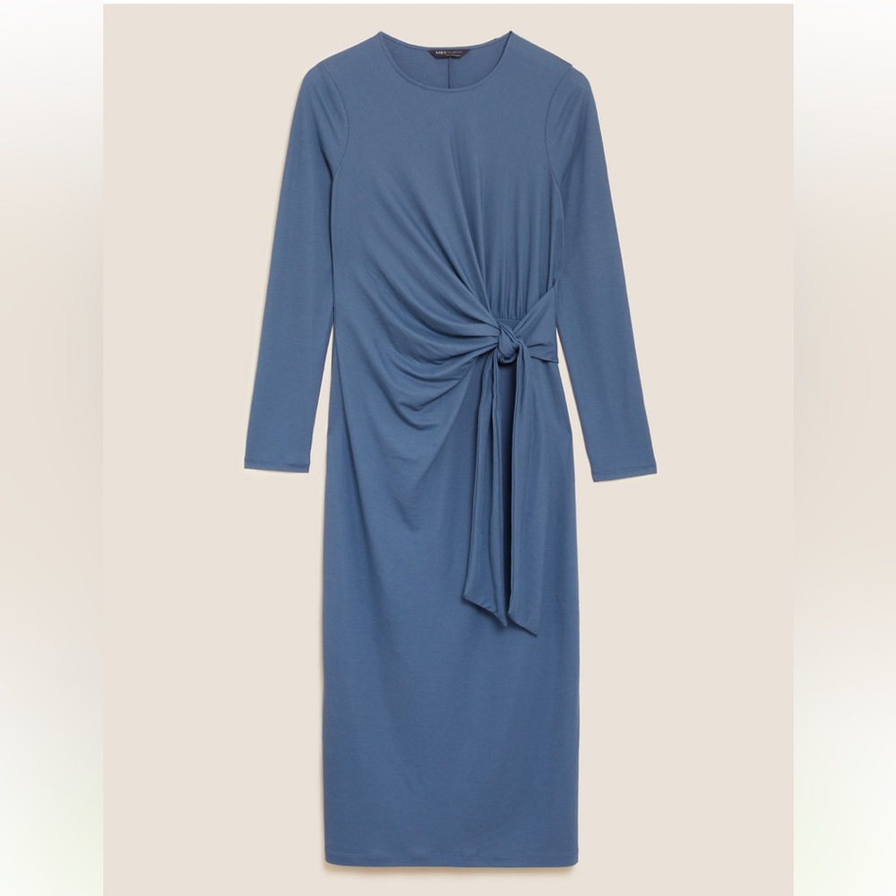 Marks & Spencer Easy to Wear Blue MIdi Dress